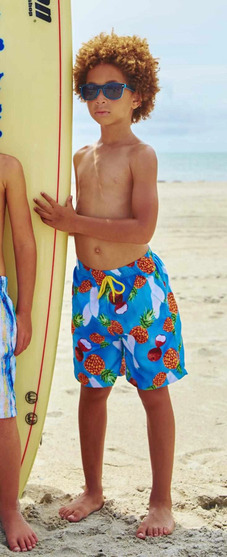 Surf's Up Boys Cool Swim Trunks Perfect for Summer Fun Beach or Pool Ready to Go